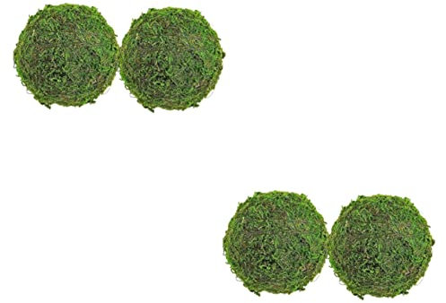 GANAZONO 4 Stück Natürlicher Moosball Hochzeitsdeko Gründekor Wohnkultur Dekorationen Für Aquarien Simuliertes Mooskugeldekor Mooskugel Deko Natur Getrocknete Blumen Gras Topfpflanze
