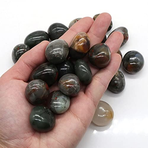 LABDIP Decorazione della Stanza Cristallo di Pietra di Sangue Rotondo Naturale burattato BulkSpecime Gemstones Gem Raw Aquarium Decoration Gift (Size : NM)