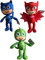 PJ Masks Pyjamahelden Komplettset mit 3 Plüsch Figuren Catboy Eulette Gecko, Höhe 22 cm