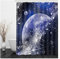 Skcess Badvorhang-Set Schwarz Blau, Polyester Duschvorhang Wasserdicht Planet Badvorhang Anti-Schimmel 150x180CM
