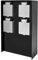 Garten Steckdose Steckdosensäule aus Edelstahl mehrfach, max. 3680 Watt, IP44 wetterfest, Outdoor Außenbereich, H 23cm eckig SCHWARZ (1pcs, 4-Fach)