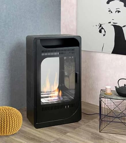 STUFA A BIOETANOLO FIAMMETTA VENTILATA 3.5KW (Total Black)