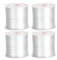 4 Rolls 1mm Elastic String For Bracelets White 656Ft Stretchy Cords Stretch Bead Cord Elastic Beading Thread for Bracelet Necklaces Clay Beads Jewelry Making