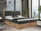 MKS MEBLE Boxspringbett 180x200 mit Bettkasten Holz Holzrahmen, Boxbett 180x200 mit Matratze H4 und Kopfteil - Grau Samt - Albero-1