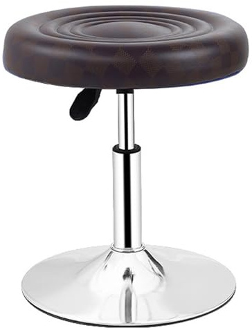Strapazierfähiger, drehbarer Barhocker, höhenverstellbar, modernes PU-Leder, Thekenhocker, Barstuhl für Theken, Friseure, Schönheitssalon, Labor, Spa, Salon, Massage (braun)