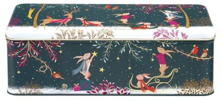 Elite Gift Boxes Sara Miller Woodland Tales Long deep rectangular tin 240 x 100 x 78 mm
