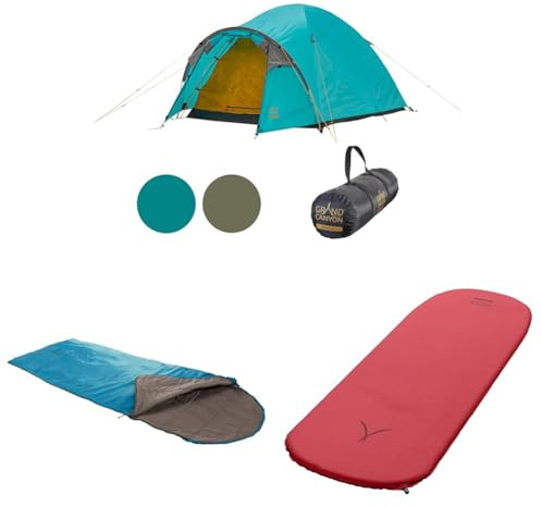 GRAND CANYON Premium Festival Bundle mit Zelt, Schlafsack und Matte 1 Person