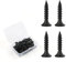 BOUMVID Vis Placo à Fixation Rapide M3.5 x 20 mm, 50 Pièces Vis Phosphatées Pour Plaque de Plâtre Sur Profilé en Acier Pour Cloisons Sèches, Vis Noires Tête en Trompette Pour Cloisons Sèches