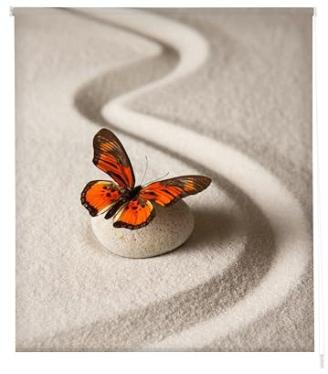 Estoralis | Zen | Modernes Design-Rollo | Digital bedruckter Stoff | Z-4517 Mehrfarbig | 130 x 255 cm. (Breite/Höhe) Stoffgröße 127 x 250 cm. | Rollos für Fenster und Türen