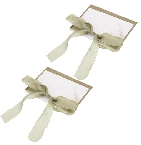 PATIKIL Hochzeitsgelübde Bücher, 2 Stück Seine und Ihre Hochzeitsgelübde Karte mit grüner Schleife für Braut und Bräutigam Hochzeit Brautparty Geschenke