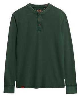 Superdry Vintage Textured Grandad LS Top Men - L