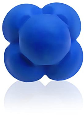 EMUKOEP Sechseckiger Ball, Gummibälle, Geschwindigkeitskoordinationstrainer (Blau)