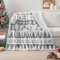 MIULEE Kuscheldecke Weihnachts Sherpa Decke Warme Lammdecke Wohndecke Davidshirsch Weihnachtsbaum Schneeflocken Muster Sofadecke Dicke Tagesdecke Couchdecke Überwürfe für Sofa Bett 150x200 cm Grau-B