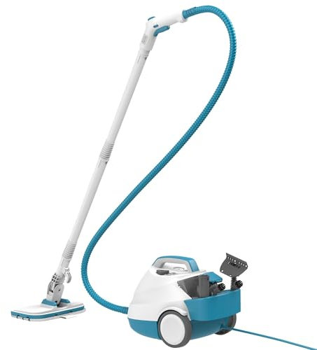 BLACK+DECKER Pulitore a Vapore Pressurizzato, 2000W, Pressione di 4 Bar con 10 Accessori, Serbatoio Rimovibile da 1,2L, Testa Girevole per Pavimenti a 180°, BHSMP2008-QS