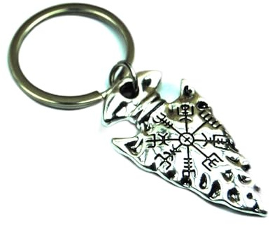 Generisch Schlüsselanhänger Pfeilspitze Vegvisir Wikinger Germanen