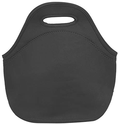 equlup Bolsa de almuerzo térmica aislada, bolso de neopreno para lonchera 31x16x30cm/12.2x6.3x11.8in Kit de bolsa térmica para comida ligera y enfriadora para picnic y camping (Negro)