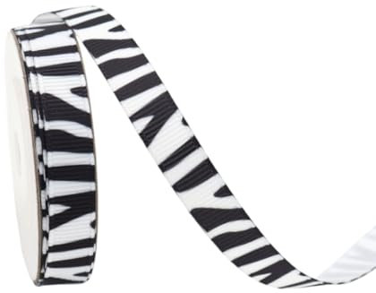 Yurosiay 5 Yards Dschungeltierbänder Breite1cm,Leopardenmuster,Zebra,Giraffen,Paw Print,Tiger,kühe Tierdruck Band für Kranz,Schleifenband Party-Dekorationen Geschenkband zum DIY Basteln