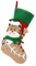 MinkeyBear Weihnachtsstrumpf mit elegantem Tiermuster, warme und weiche Katzen-Themen, Weihnachtsstrumpf für saisonale Nachttische oder Sofas