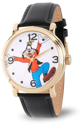 Disney Herren Analog Japanisches Quarzwerk Uhr mit Leder Armband NEWDS000339