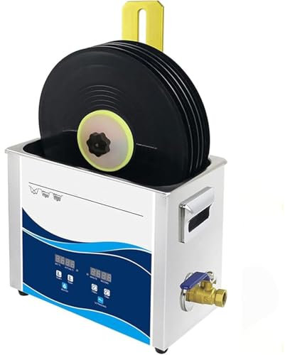 YZHYYDS Ultrasonic Record Cleaner, 6.5L Vinyl Record Cleaning, Record Cleaner, Adjustable Temperature and Timing, Automatic Rotation, for 7inch/12inch Record