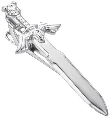 RunootPR Schwert Krawattennadel Silber Gold Einzigartig Krawattenklammer Personalisiert für Herren Hochzeit Geschäft Parteien Herrenschmuck mit Geschenkbox