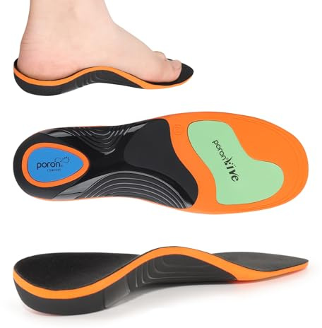 GemChve Semelles Orthopédiques, Semelle Voute Plantaire Confort,Applicable à Fasciite Plantaire, Epine Calcaneenne, Pieds Plats,Convient aux Chaussures de Sportet aux Sécurité Orange 39-40.5 EU