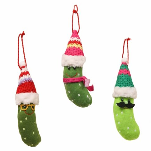3 Pezzi Ornamenti di Banana Spagnola Verde, Decorazioni Natalizie Appendere, Decorazioni da Appendere per Interni, Adatto per Essere Appeso Agli Alberi di Natale