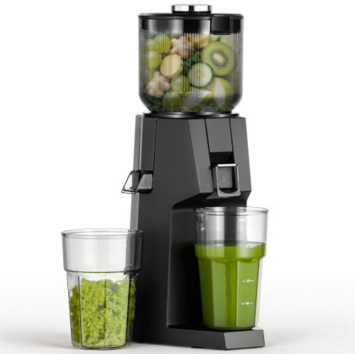 AAOBOSI 200W Slow Juicer Entsafter, 132mm Einfüllschacht ohne Vorschneiden für Obst & Gemüse