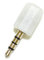 TechnoMedia AntJack antenna radio FM simulatore cuffiette vivavoce per Smartphone 3,5mm colore BIANCO