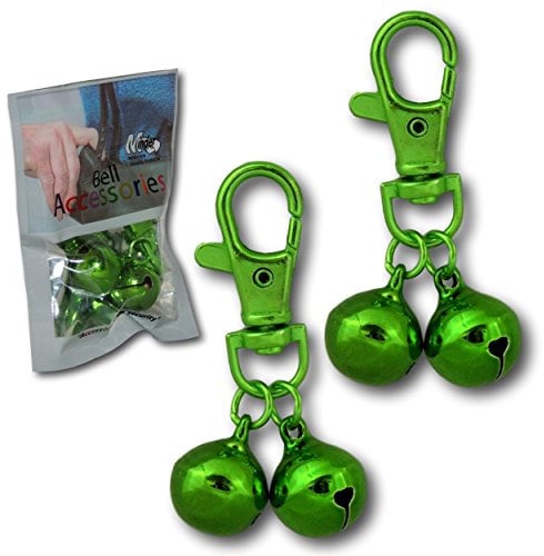 Minder 2 Pack Bell Accessories Handbag Purse Keys Wallet Phone Theft Pickpocket Holiday Twin Security Alarm Bells Attachment (Green)