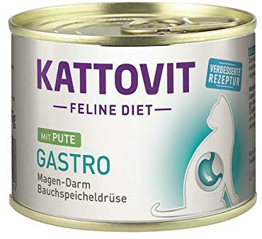 12x Kattovit Feline Diet Gastro Pute | 12 x 185g Katzenfutter(8,99 €/kg)