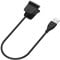 subtel® USB Smart Watch Charger Replacement for FitBit Alta HR 0,20m Fast Charging 1A Data Cable Smartwatch Fitness Tracker PVC - Black