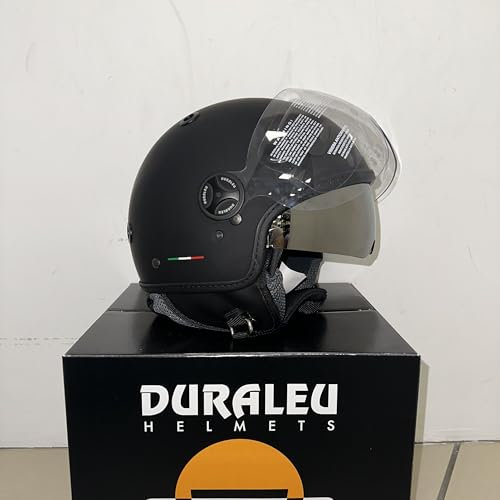 CASCO MOTO NUDO DURALEU NERO OPACO TAGLIA M