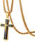 OIDEA Herren Halskette Kreuz Schwarz: Kreuzkette aus Edelstahl Kette mit Christus Kreuz Anhänger Schmuck Geschenk für Männer Junge
