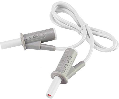 VOLTCRAFT MSB-501 Sicherheits-Messleitung [Lamellenstecker 4mm - Lamellenstecker 4 mm] 0.75m Weiß 1