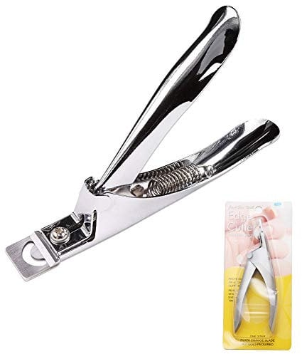 Professional Stainless Steel Acrylic Nail Tips Clipper Cutter - False Nails/Fake Nails/Artificial Nails Trimmers for Nail Manicure Pedicure, Clip Tool for Home Nail Art DIY (Silver)