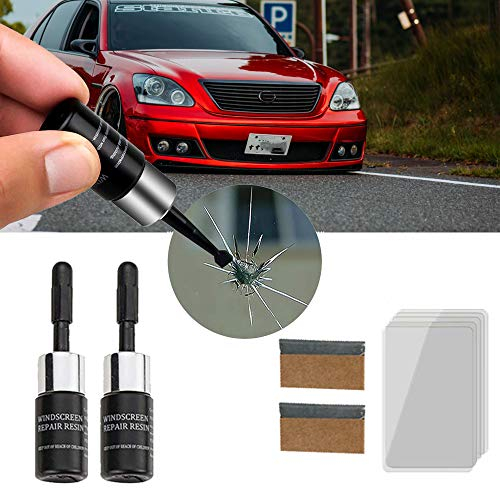 HWELZ Kit de reparación de parabrisas de resina para reparación de vidrio automotriz Nano reparación de líquido para parabrisas de coche, kit de reparación de parabrisas
