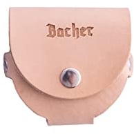 Bacher Schleifstein Leder Etui, Tasche mit Gürtelschlaufe - Zubehör für Rund Wetzstein/Abziehstein - passend für Axt Schärfer Lansky Puck