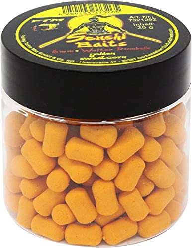 Fishing Tackle Max FTM Senshi Baits 6mm Wafter Dumbell Boilies Golden Sweetcorn 7321292