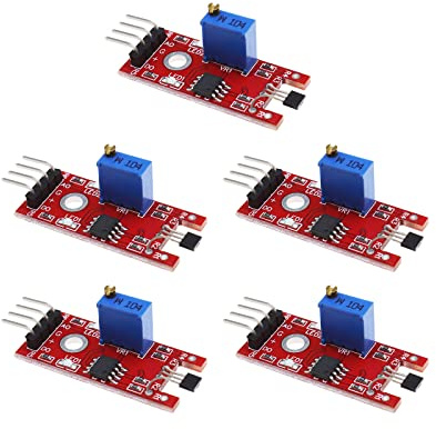 eMagTech 5 STÜCKE KY-024 Lineares magnetisches Hall Effekt Sensormodul Kompatibel mit Android Kompatibel mit Raspberry Pi ESP8266 Mikrocontrollern