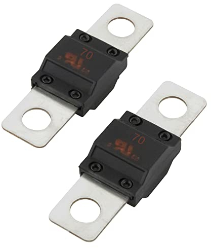 2 Stück SeKi Midi Schraubsicherung Hochstromsicherung 70A Ampere bis 32V DC - KFZ Auto LKW Streifensicherung