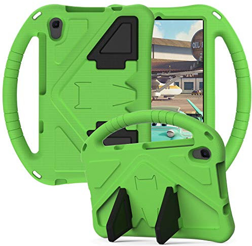 Tablet Case For Huawei MediaPad M5 Lite 8.0 Kids Friendly Lightweight Shockproof Cover with Handle Stand Tablet Green