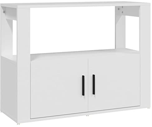 vidaXL Buffet Armoire de Rangement Organisateur de Maison Meuble de Rangement Armoire de Salon Blanc 80x30x60 cm Bois d'Ingénierie