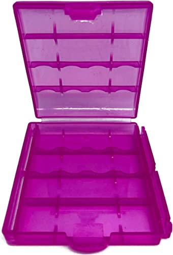 2 x Pink Battery Box for 4 Mignon AA or Micro AAA Batteries and Batteries Battery Box for Storage - Batteries Not Included (Pack of 2)