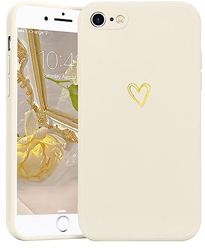 Lafunda iPhone 7/iPhone 8 Hülle, Handyhülle für iPhone SE2020/SE 3 2022 5G Mädchen süß Herz Schutzhülle mit Kameraschutz stoßfest UltraDünn Silikon Case für iPhone 7/8/SE2020/SE2022 Weiß