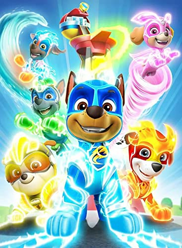 SXSJEIOU DIY 5D PAW Patrol Diamant-Malerei-Set für Erwachsene, Diamantkunst, Vollbohrer, Stickerei, Bastelsets für Heimwanddekoration, 30,5 x 40,6 cm
