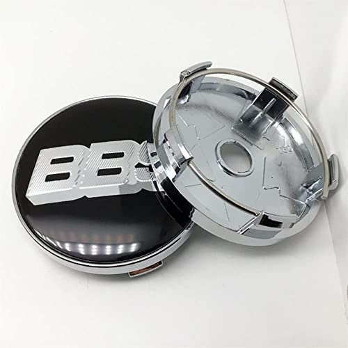 BAGLEV 4 piècesCentre Roue de Voiture étanche et Antirouille Bouchon Jante,pour BBS 56mm Moyeu Capuchon De Centre De Roue Voiture Extérieurs Accessoires,D