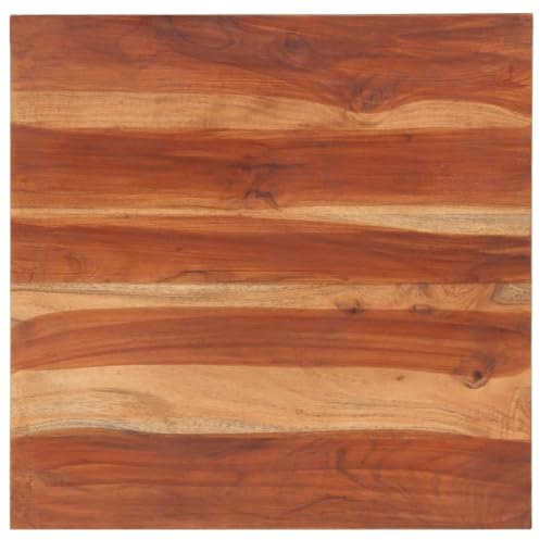 vidaXL Tischplatte Massivholzplatte Holzplatte Ersatztischplatte Holz Platte für Tisch Esstisch 25-27 mm 60x60 cm Massivholz Akazie