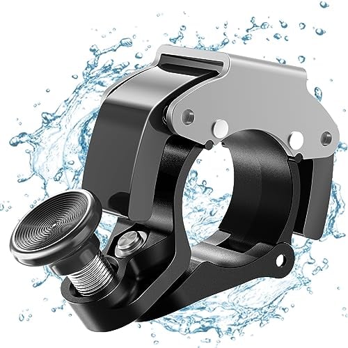 Fahrradklingel Grau, Innovative Aluminiumlegierung Mini Klingel Fahrrad 100dB Klingel laut, Neue Aufrüstung Schwarz Fahrradhupe Fahrradglocke für Bike MTB Mountainbike, 22-24 mm Lenker