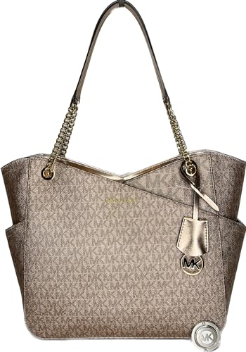 Michael Kors Jet Set Travel Large Chain Shoulder Tote gebündelt Geldbörse Haken, Roségold